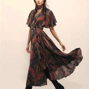 Free People Maxi Wrap Dress